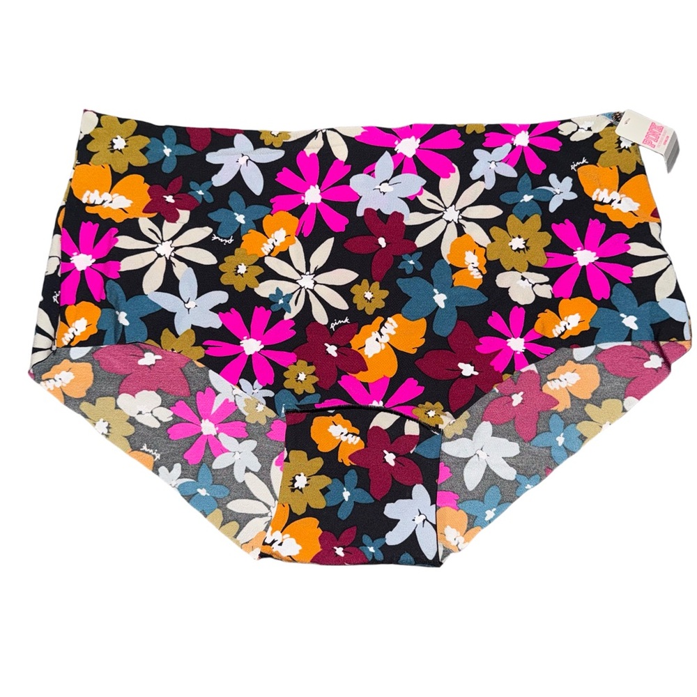 Victorias Secret Pink Floral No Show Panty Underwear XL NWT 26335441